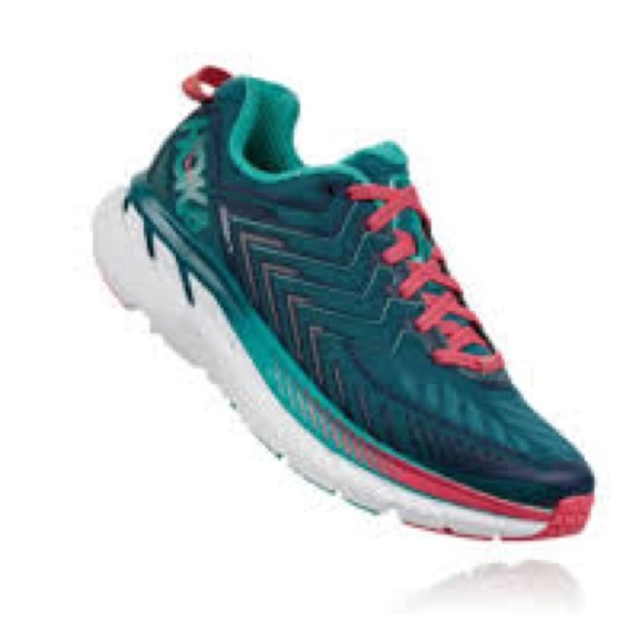 Hoka One One Clifton 4 Women's SZ 11 Running Shoes 1016724 Blue Coral Ceramic - Picture 2 of 10